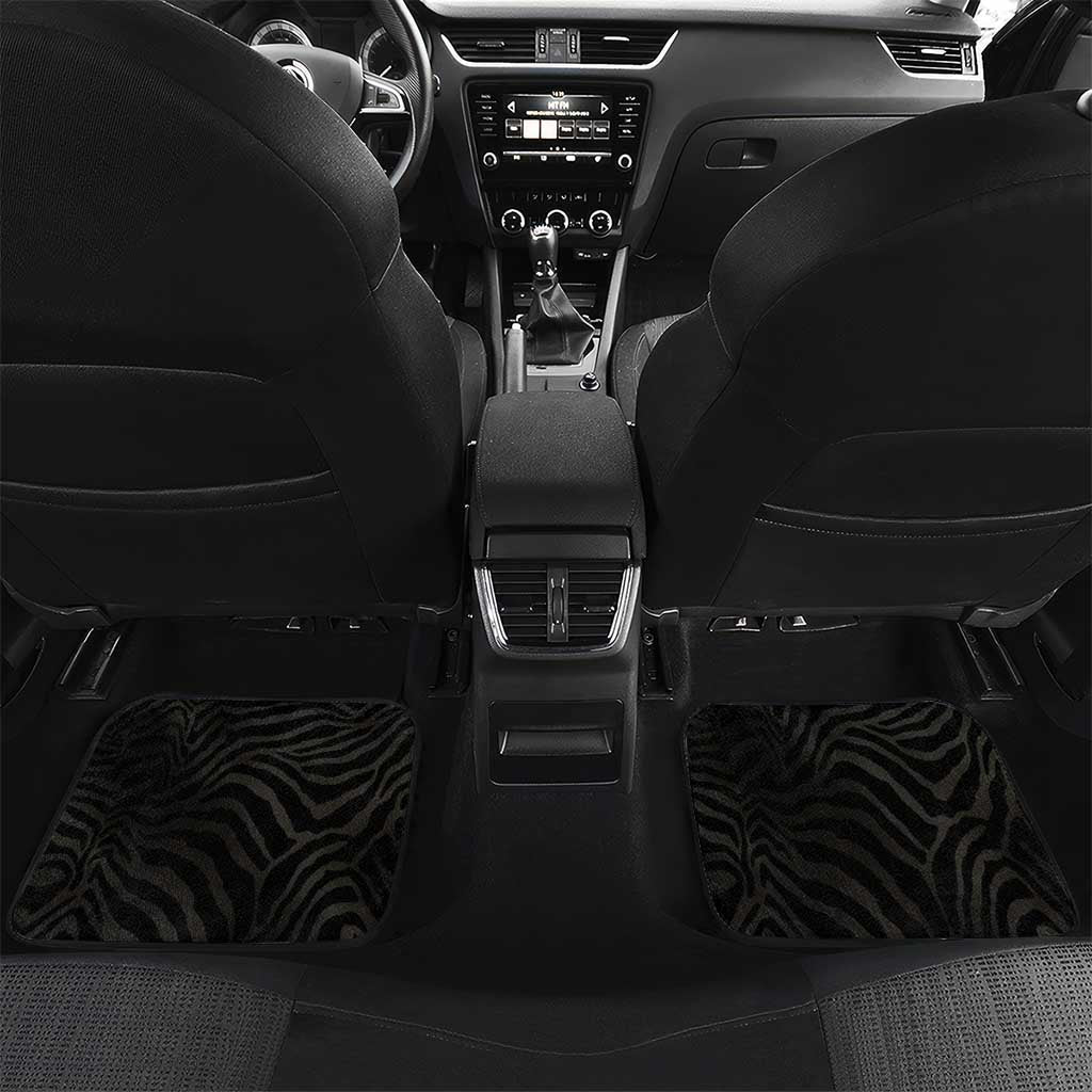 Equatorial Guinea Heritage Car Mats - National Emblem and Tribal Zebra Print