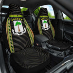 Equatorial Guinea Heritage Car Seat Cover - National Emblem and Tribal Zebra Print