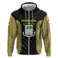 Equatorial Guinea Heritage Hoodie - National Emblem and Tribal Zebra Print