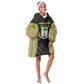 Equatorial Guinea Heritage Kid Wearable Blanket Hoodie - National Emblem and Tribal Zebra Print