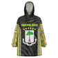 Equatorial Guinea Heritage Kid Wearable Blanket Hoodie - National Emblem and Tribal Zebra Print