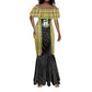 Equatorial Guinea Heritage Mermaid Dress - National Emblem and Tribal Zebra Print