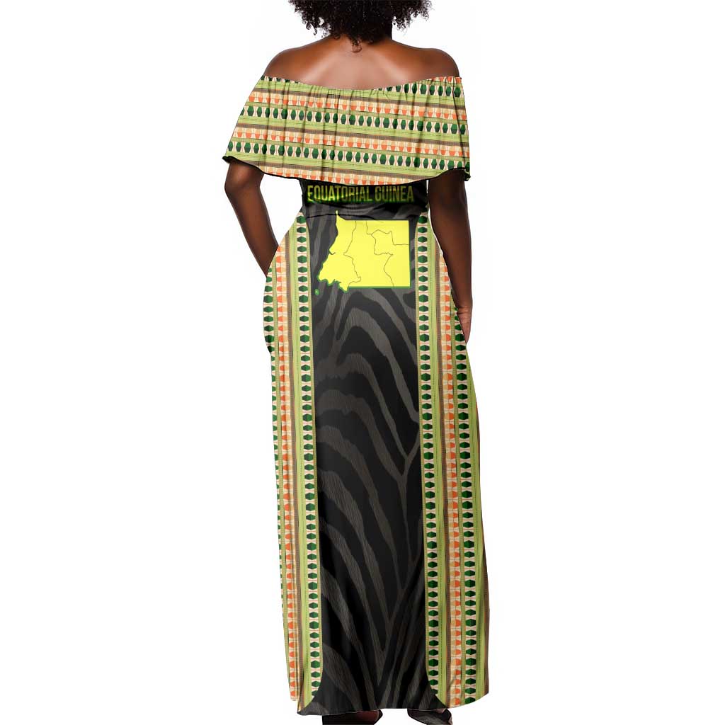 Equatorial Guinea Heritage Off Shoulder Maxi Dress