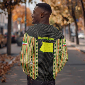 Equatorial Guinea Heritage Sweatshirt - National Emblem and Tribal Zebra Print