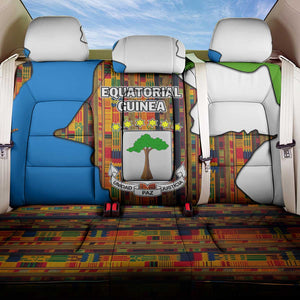 Equatorial Guinea Kente Back Car Seat Cover - Tribal Mask and National Coat of Arms