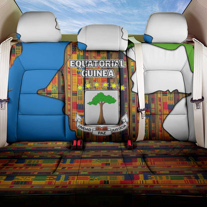 Equatorial Guinea Kente Back Car Seat Cover - Tribal Mask and National Coat of Arms