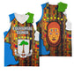 Equatorial Guinea Kente Basketball Jersey - Tribal Mask and National Coat of Arms - African Pride