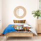 Equatorial Guinea Kente Bedding Set - Tribal Mask and National Coat of Arms