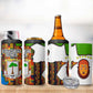 Equatorial Guinea Kente 4 in 1 Can Cooler Tumbler - Tribal Mask and National Coat of Arms
