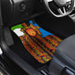 Equatorial Guinea Kente Car Mats - Tribal Mask and National Coat of Arms