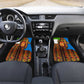 Equatorial Guinea Kente Car Mats - Tribal Mask and National Coat of Arms