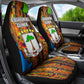 Equatorial Guinea Kente Car Seat Cover - Tribal Mask and National Coat of Arms