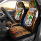 Equatorial Guinea Kente Car Seat Cover - Tribal Mask and National Coat of Arms
