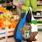 Equatorial Guinea Kente Grocery Bag - Tribal Mask and National Coat of Arms