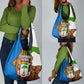 Equatorial Guinea Kente Grocery Bag - Tribal Mask and National Coat of Arms