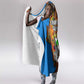 Equatorial Guinea Kente Hooded Blanket - Tribal Mask and National Coat of Arms