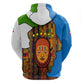 Equatorial Guinea Kente Hoodie - Tribal Mask and National Coat of Arms