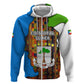 Equatorial Guinea Kente Hoodie - Tribal Mask and National Coat of Arms