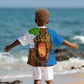 Equatorial Guinea Kente Kid Hawaiian Shirt - Tribal Mask and National Coat of Arms