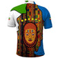 Equatorial Guinea Kente Polo Shirt - Tribal Mask and National Coat of Arms