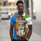 Equatorial Guinea Kente Polo Shirt - Tribal Mask and National Coat of Arms