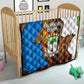 Equatorial Guinea Kente Quilt - Tribal Mask and National Coat of Arms
