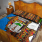 Equatorial Guinea Kente Quilt Bed Set - Tribal Mask and National Coat of Arms