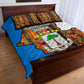 Equatorial Guinea Kente Quilt Bed Set - Tribal Mask and National Coat of Arms
