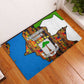 Equatorial Guinea Kente Rubber Doormat - Tribal Mask and National Coat of Arms