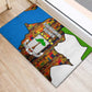 Equatorial Guinea Kente Rubber Doormat - Tribal Mask and National Coat of Arms