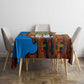 Equatorial Guinea Kente Tablecloth - Tribal Mask and National Coat of Arms