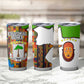 Equatorial Guinea Kente Tumbler Cup - Tribal Mask and National Coat of Arms