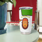 Equatorial Guinea Kente Tumbler Cup - Tribal Mask and National Coat of Arms