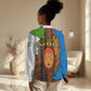 Equatorial Guinea Kente Women Casual Shirt - Tribal Mask and National Coat of Arms