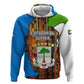 Equatorial Guinea Kente Zip Hoodie - Tribal Mask and National Coat of Arms