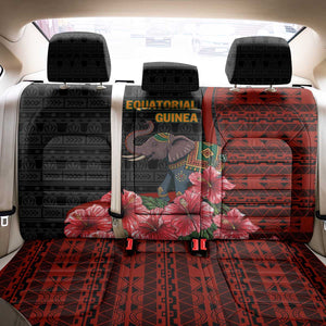 Equatorial Guinea Elephant Back Car Seat Cover - Hibiscus Flowers and Tribal Patterns