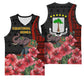 Equatorial Guinea Elephant Basketball Jersey - Hibiscus Flowers and Tribal Patterns - African Pride