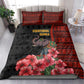 Equatorial Guinea Elephant Bedding Set - Hibiscus Flowers and Tribal Patterns