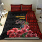 Equatorial Guinea Elephant Bedding Set - Hibiscus Flowers and Tribal Patterns