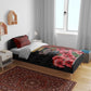 Equatorial Guinea Elephant Bedding Set - Hibiscus Flowers and Tribal Patterns