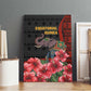 Equatorial Guinea Elephant Canvas Wall Art - Hibiscus Flowers and Tribal Patterns