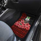 Equatorial Guinea Elephant Car Mats - Hibiscus Flowers and Tribal Patterns