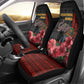 Equatorial Guinea Elephant Car Seat Cover - Hibiscus Flowers and Tribal Patterns