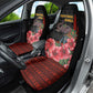 Equatorial Guinea Elephant Car Seat Cover - Hibiscus Flowers and Tribal Patterns