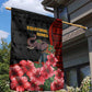 Equatorial Guinea Elephant Garden Flag - Hibiscus Flowers and Tribal Patterns