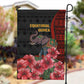 Equatorial Guinea Elephant Garden Flag - Hibiscus Flowers and Tribal Patterns