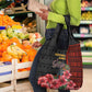 Equatorial Guinea Elephant Grocery Bag - Hibiscus Flowers and Tribal Patterns