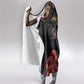 Equatorial Guinea Elephant Hooded Blanket - Hibiscus Flowers and Tribal Patterns