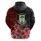 Equatorial Guinea Elephant Hoodie - Hibiscus Flowers and Tribal Patterns