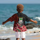 Equatorial Guinea Elephant Kid Hawaiian Shirt - Hibiscus Flowers and Tribal Patterns